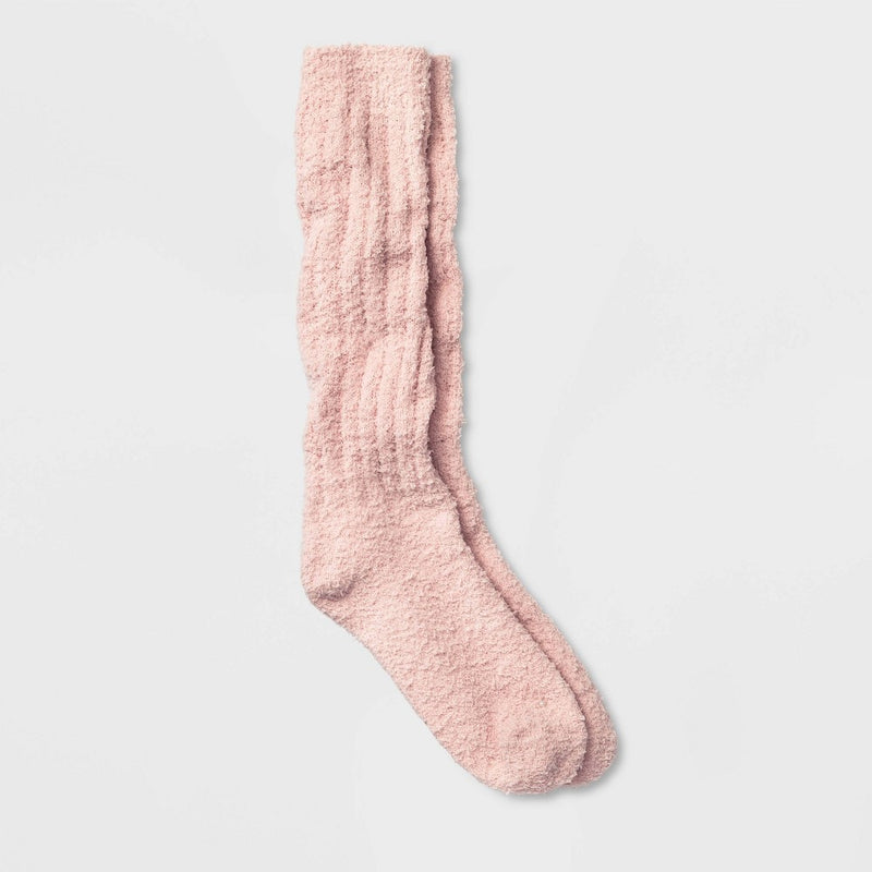 Women's Cozy Slouch Crew Socks - Universal Thread Pink 4-10