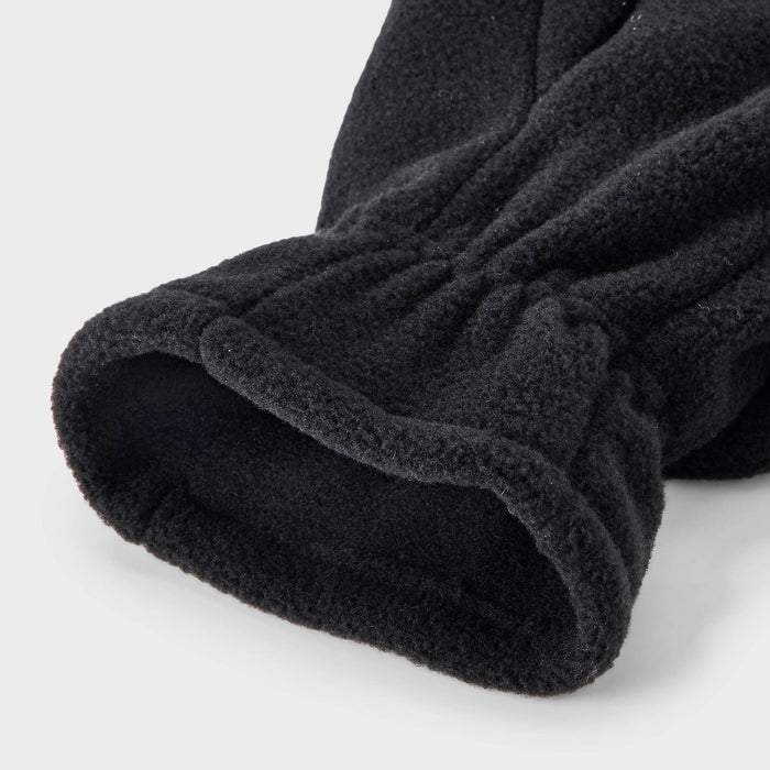 Boys' Fleece Fliptop Gloves - Cat & Jack Black 4-7