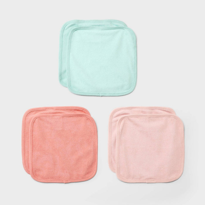 Baby 6pk Washcloth Set - Cloud Island Coral Pink