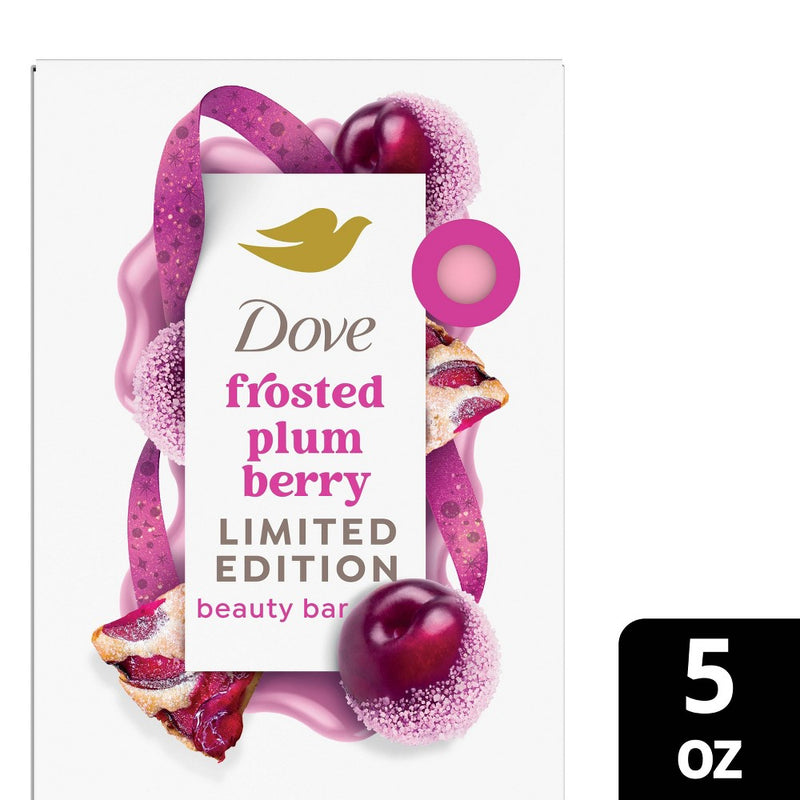 Dove Beauty Limited Edition Holiday Treat Bar Soap - Frosted Plum Berry - 5 oz