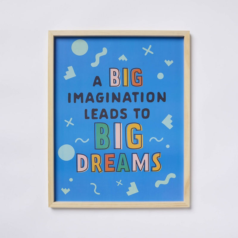 16''x20'' Framed Art Big Dreams - MFR Studio