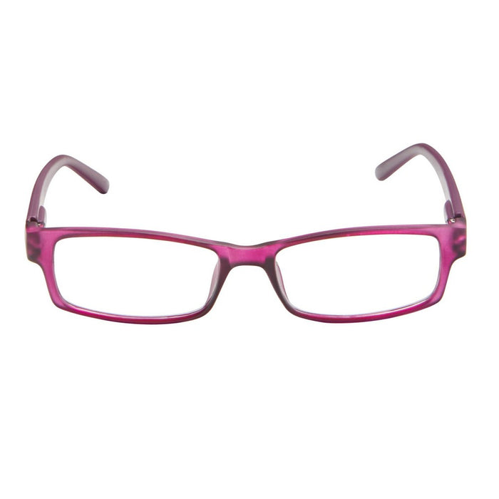 ICU Eyewear Los Angeles Rectangle Reading Glasses - Purple +1.25