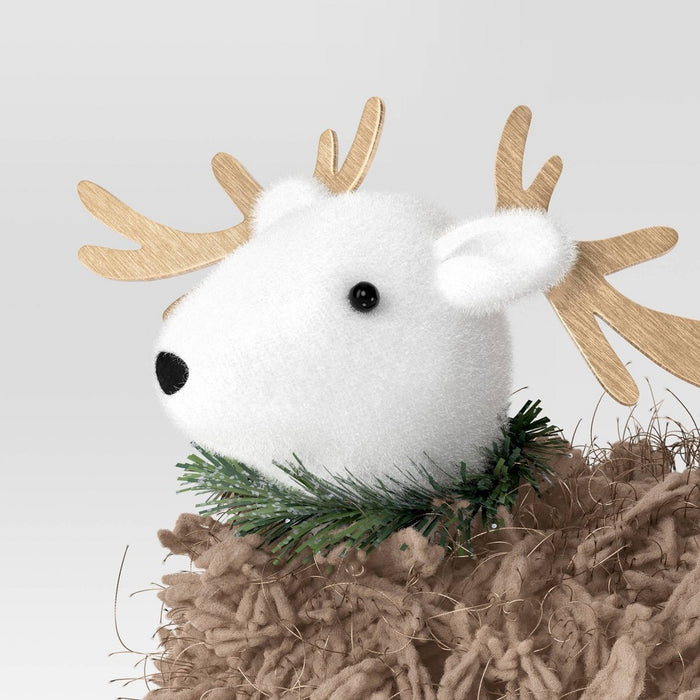 Fabric Deer Christmas Animal Figurine - Wondershop Gray