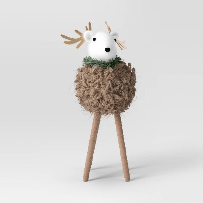 Fabric Deer Christmas Animal Figurine - Wondershop Gray
