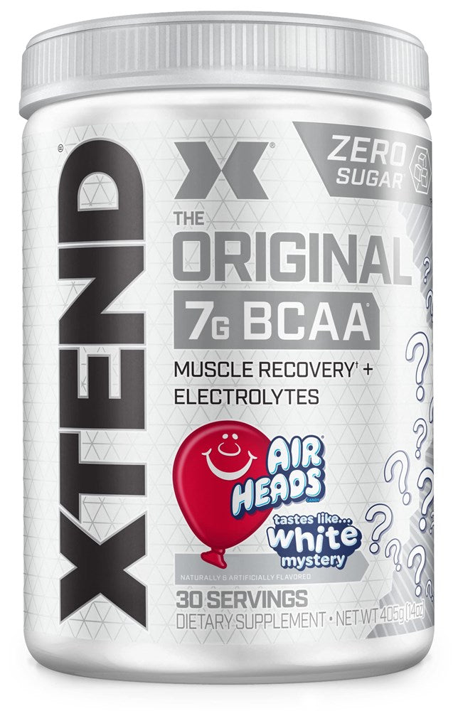 Xtend XTEND Original BCAA Powder Airheads Candy Flavor, 7G BCAA And 2.5G L-Glutamine, Sugar Free Post Workout Muscle Recovery Drink With Amino Acids For Men & Women, 30 Servings