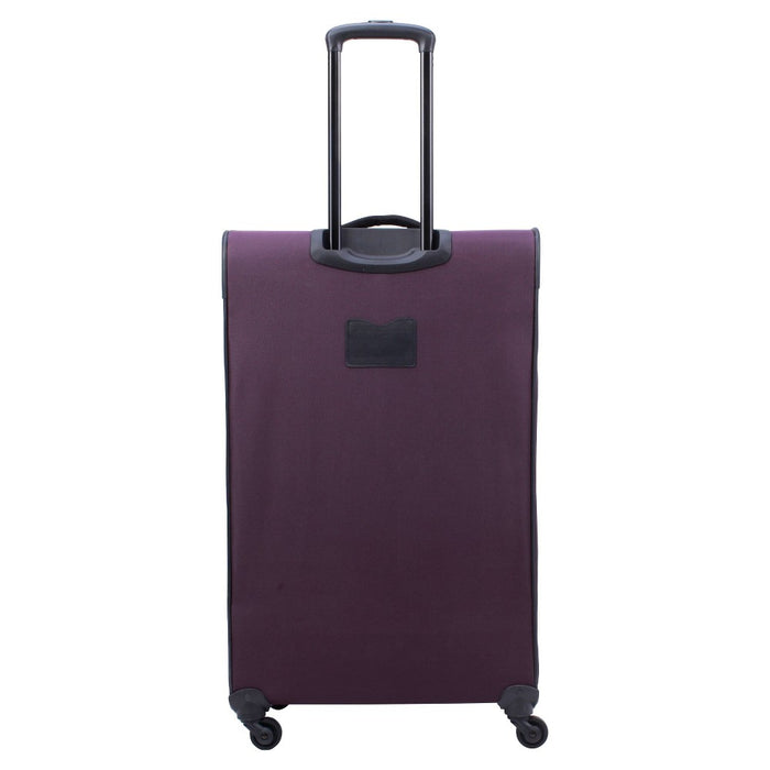 Skyline Softside Checked Spinner 5pc Luggage Set - Burgundy