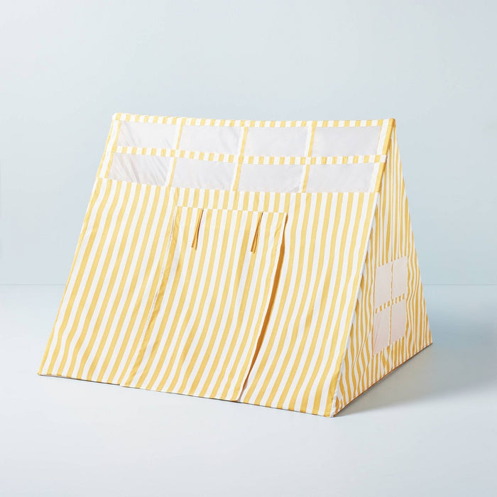 Kids' Stargazing Play Tent - Gold/Cream Stripes - Hearth & Hand with Magnolia: Fiberglass Frame, Gender Neutral