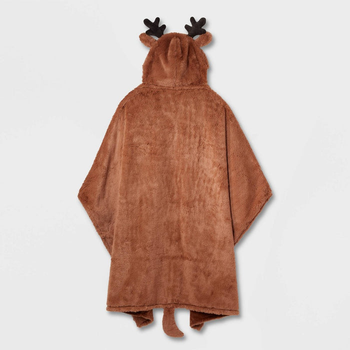 Reindeer Holiday Matching Family Pajama Wearable Blanket - Wondershop Brown
