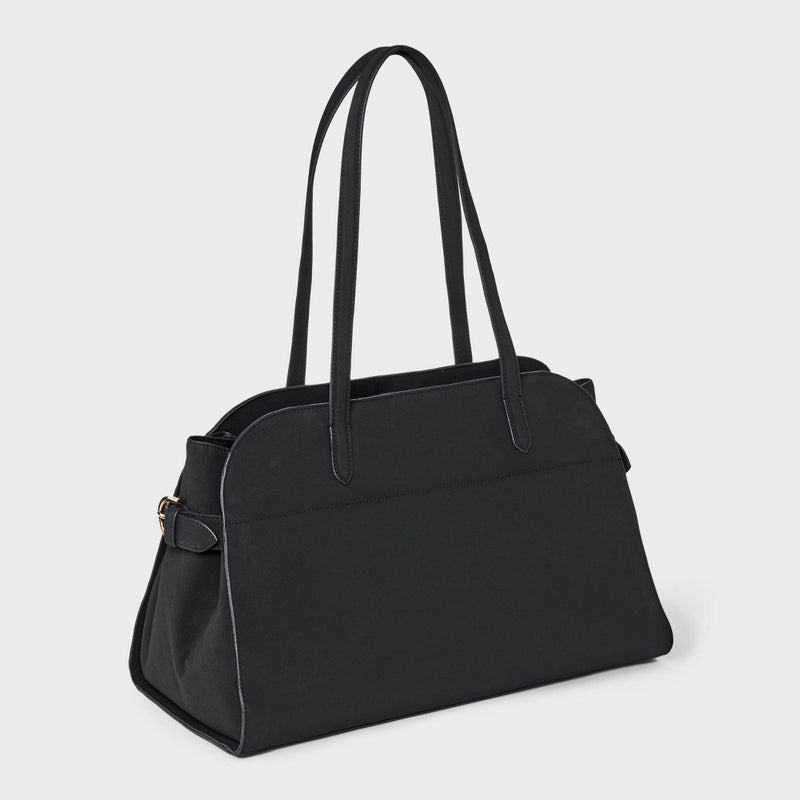 Solid Soft Satchel Handbag - A New Day Black