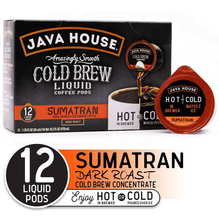 Java House Cold Brew Sumatran Dark Roast Single Serve - 12ct