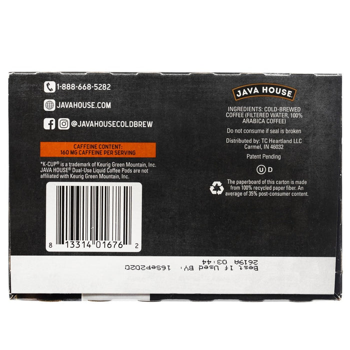 Java House Cold Brew Sumatran Dark Roast Single Serve - 12ct