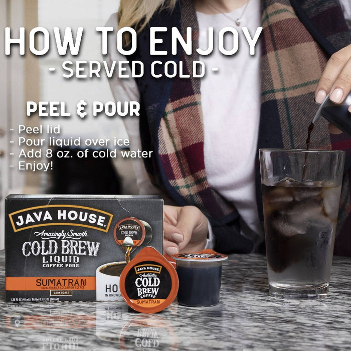 Java House Cold Brew Sumatran Dark Roast Single Serve - 12ct