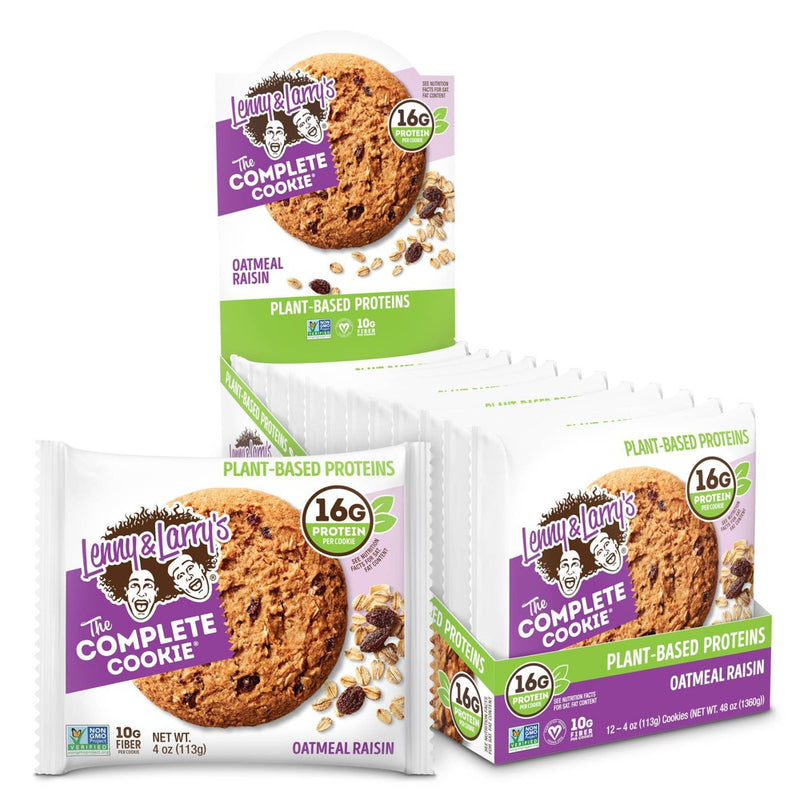 Lenny & Larry's Complete Vegan Cookie - Oatmeal Raisin - 12ct