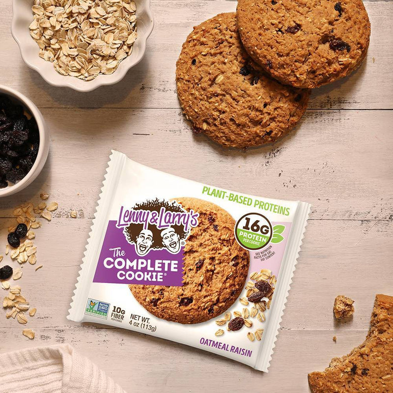 Lenny & Larry's Complete Vegan Cookie - Oatmeal Raisin - 12ct