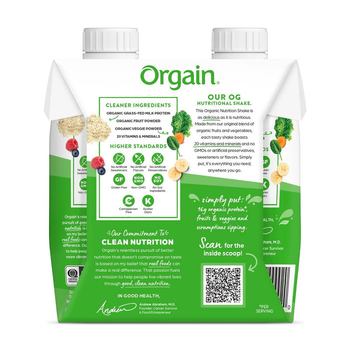 Orgain Nutritional Shake - Vanilla - 11 fl oz/4pk