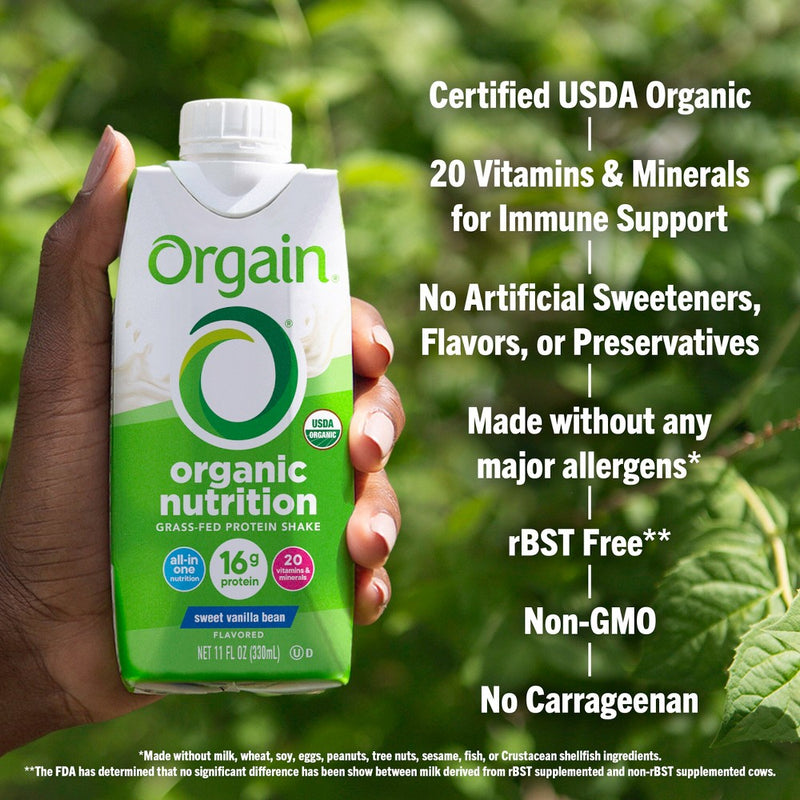 Orgain Nutritional Shake - Vanilla - 11 fl oz/4pk