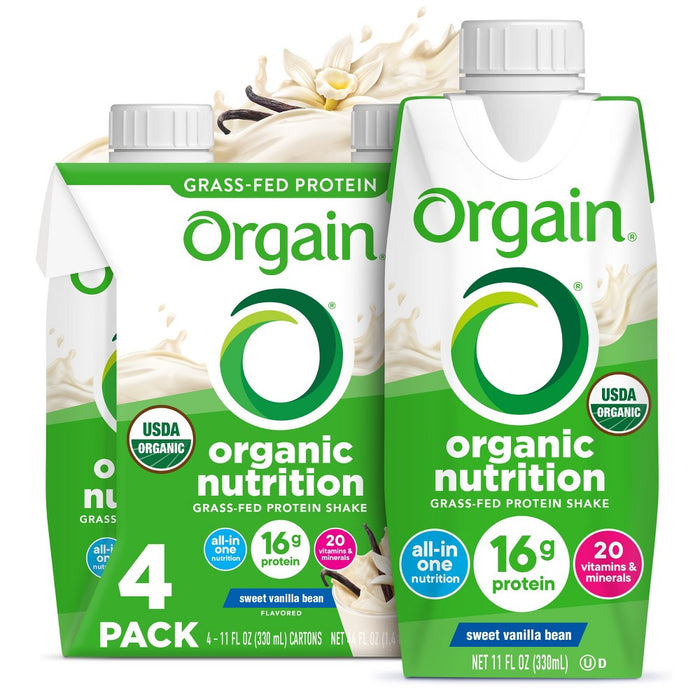 Orgain Nutritional Shake - Vanilla - 11 fl oz/4pk