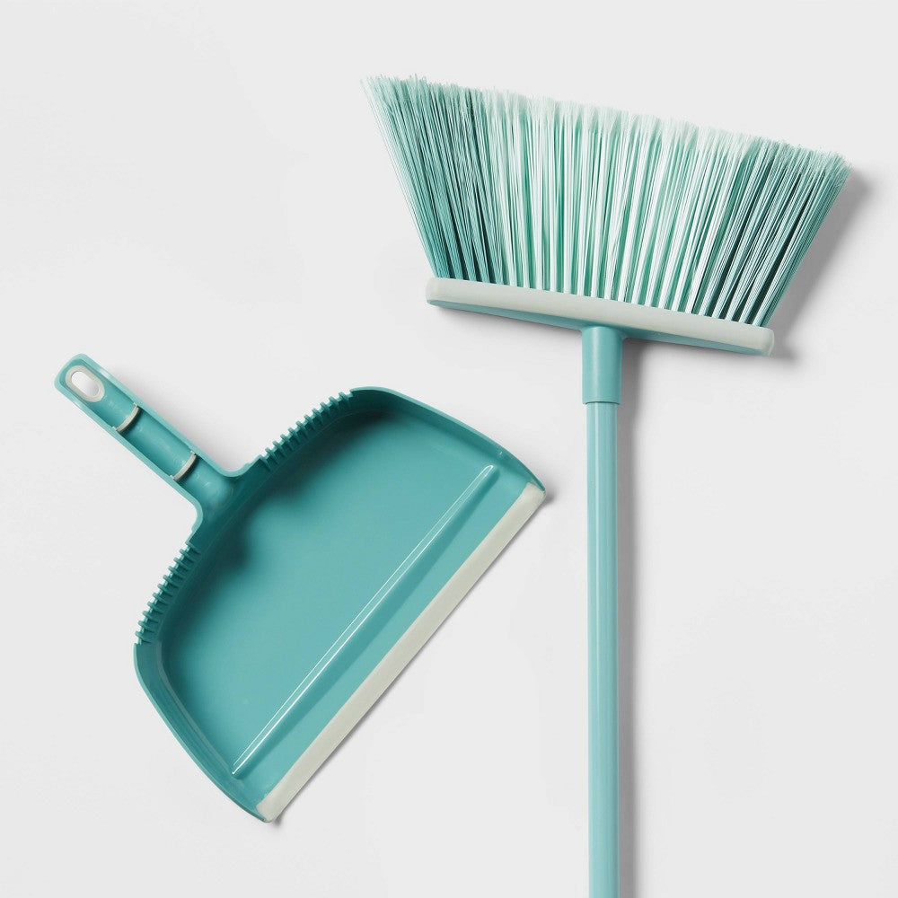 up&up Angle Floor Broom with Dust Pan - Thumbnail 2