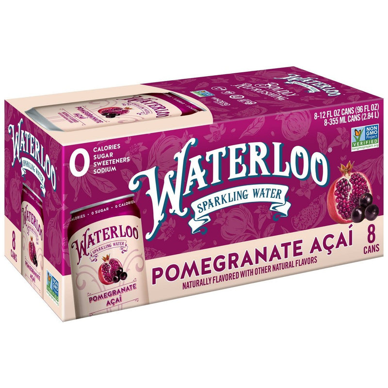 Waterloo Pomegranate Acai Sparkling Water - 8pk/12 fl oz Cans