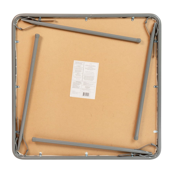 Flash Furniture Gray Folding Card Table - Lightweight Portable Folding Table with Collapsible Legs (LOCAL PICKUP ONLY)