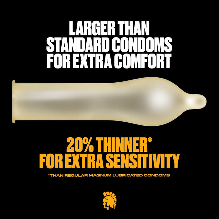 Trojan Magnum Raw Large Size Lubricated Latex Condoms - 10ct