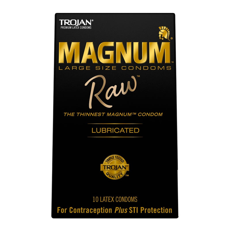Trojan Magnum Raw Large Size Lubricated Latex Condoms - 10ct