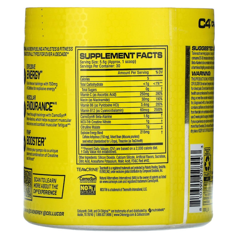 C4 / Cellucor C4 Original, Pre-Workout, Watermelon, 5.9 oz (168 g)