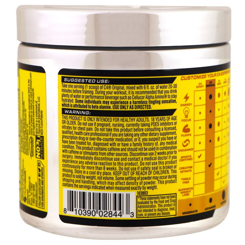 C4 / Cellucor C4 Original, Pre-Workout, Watermelon, 5.9 oz (168 g)