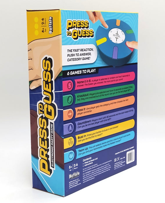 Buffalo Games Press To Guess Game