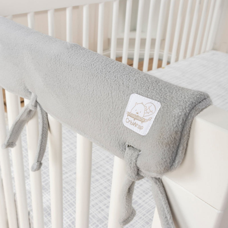CribWrap Narrow Long Fleece Rail Cover - Gray