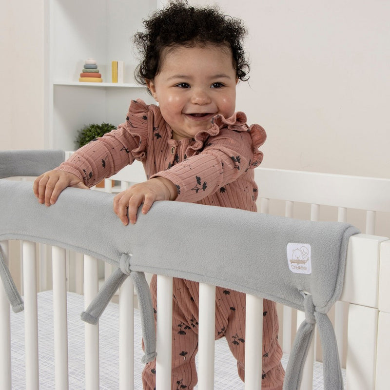 CribWrap Narrow Long Fleece Rail Cover - Gray