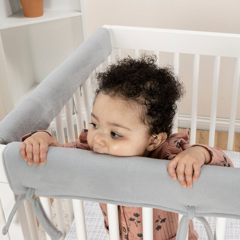 CribWrap Narrow Long Fleece Rail Cover - Gray