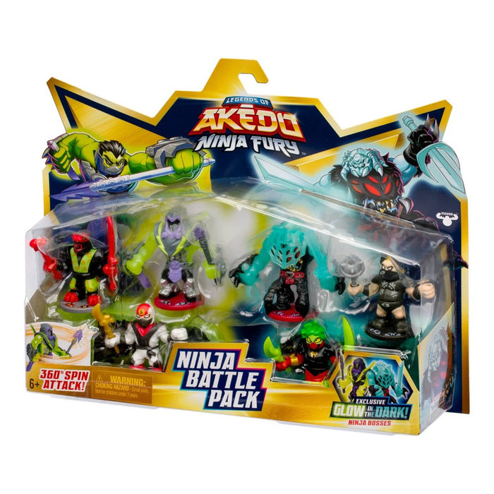 Legends of Akedo Ninja Fury Battle Pack Action Figure Set - 6pk