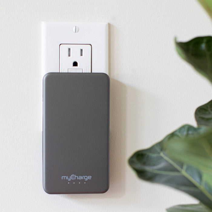 myCharge Amp Prong 5000mAh/12W Output Power Bank Charging Cable - Gray