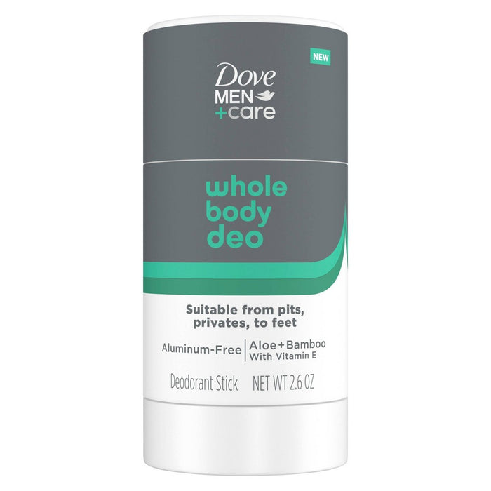 Dove Men+Care Aluminum Free Whole Body Deodorant Anti-Chafe Stick - Aloe & Bamboo - 2.6oz