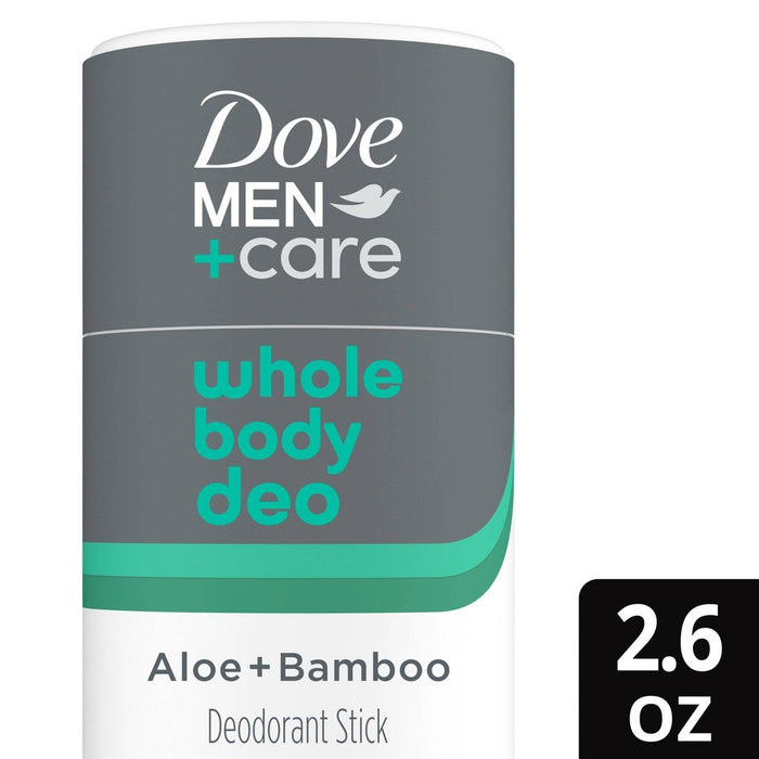 Dove Men+Care Aluminum Free Whole Body Deodorant Anti-Chafe Stick - Aloe & Bamboo - 2.6oz