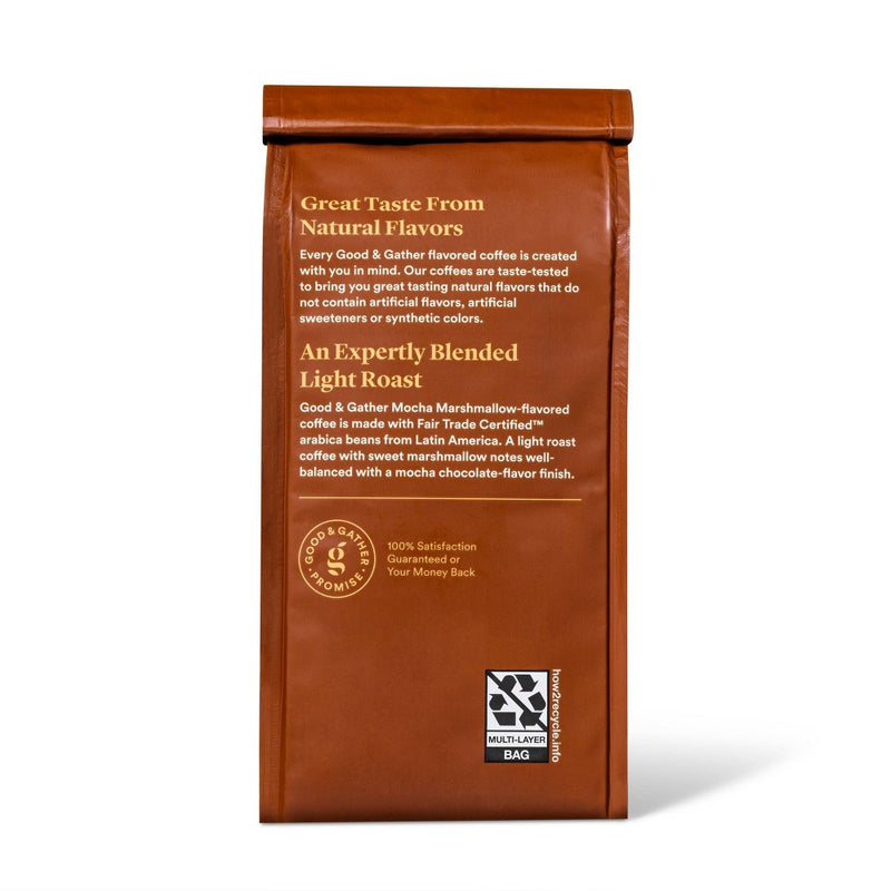 Naturally Flavored Mocha Marshmallow Light Roast Coffee Ground Coffee - 12oz - Good & Gather