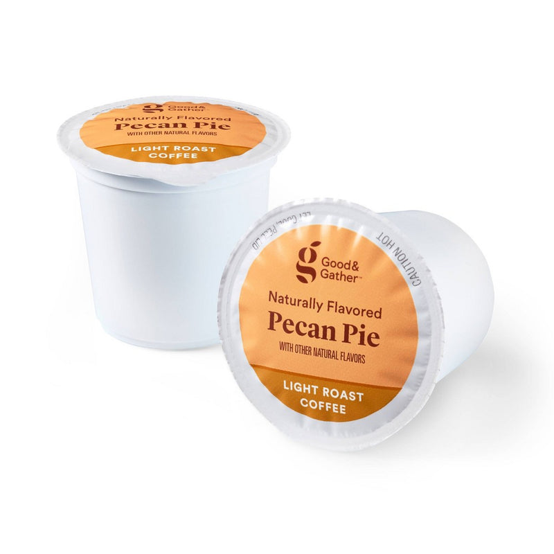 Naturally Flavored Pecan Pie with Other Natural Flavors Light Roast Single Serve Ground Coffee Pods - 16ct/5.64oz - Good & Gather
