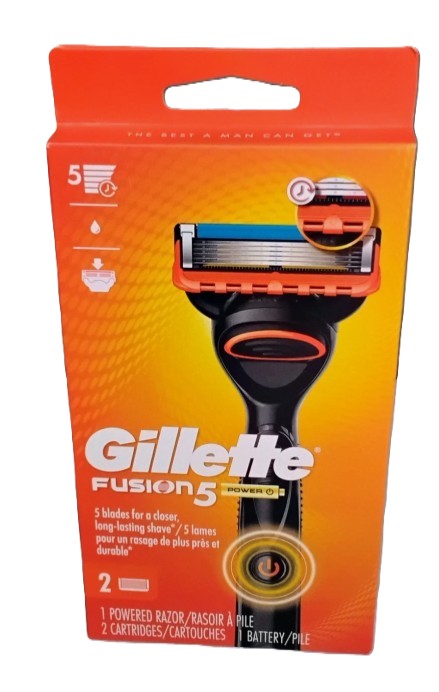 Gillette Fusion5 Power Razor - 1 Gillette Power Razor Handle + 2 Blade Refills