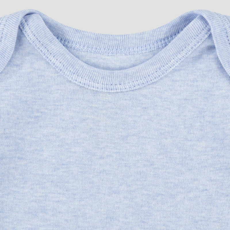 Huggies Baby Boys' 3pk Organic Bodysuit - Blue 12M