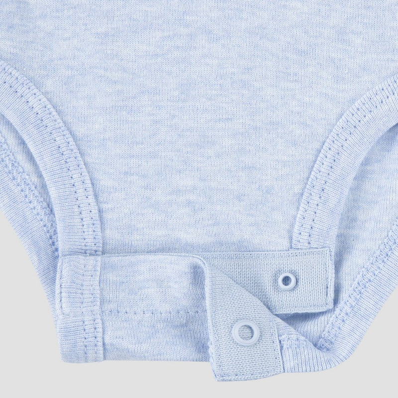 Huggies Baby Boys' 3pk Organic Bodysuit - Blue 12M