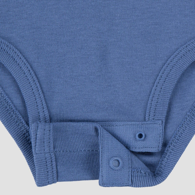 Huggies Baby Boys' 3pk Organic Bodysuit - Blue 12M