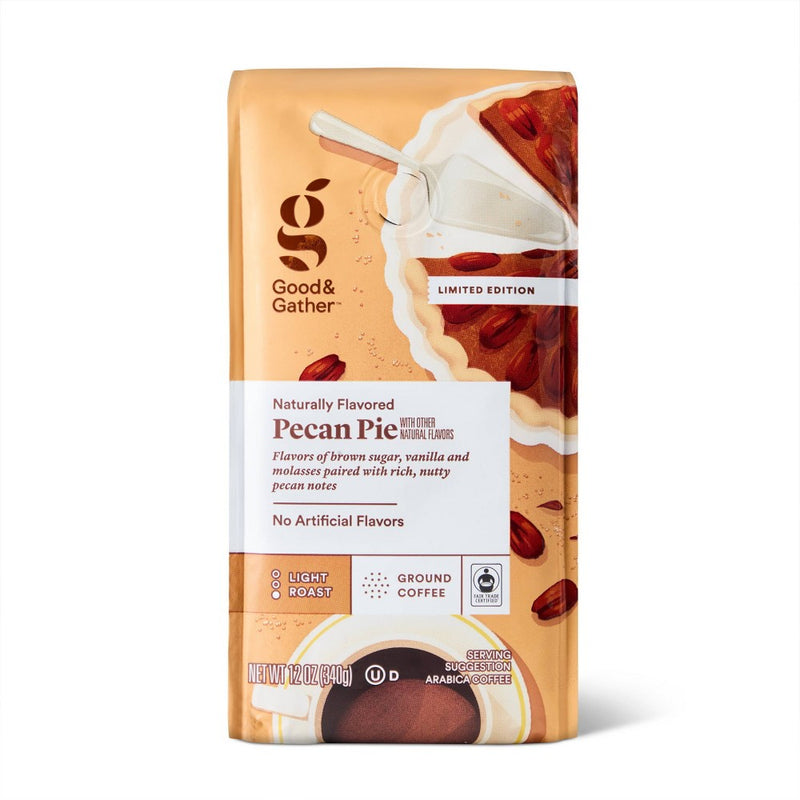 Naturally Flavored Pecan Pie with other natural flavors Light Roast Ground Coffee - 12 oz - Good & Gather