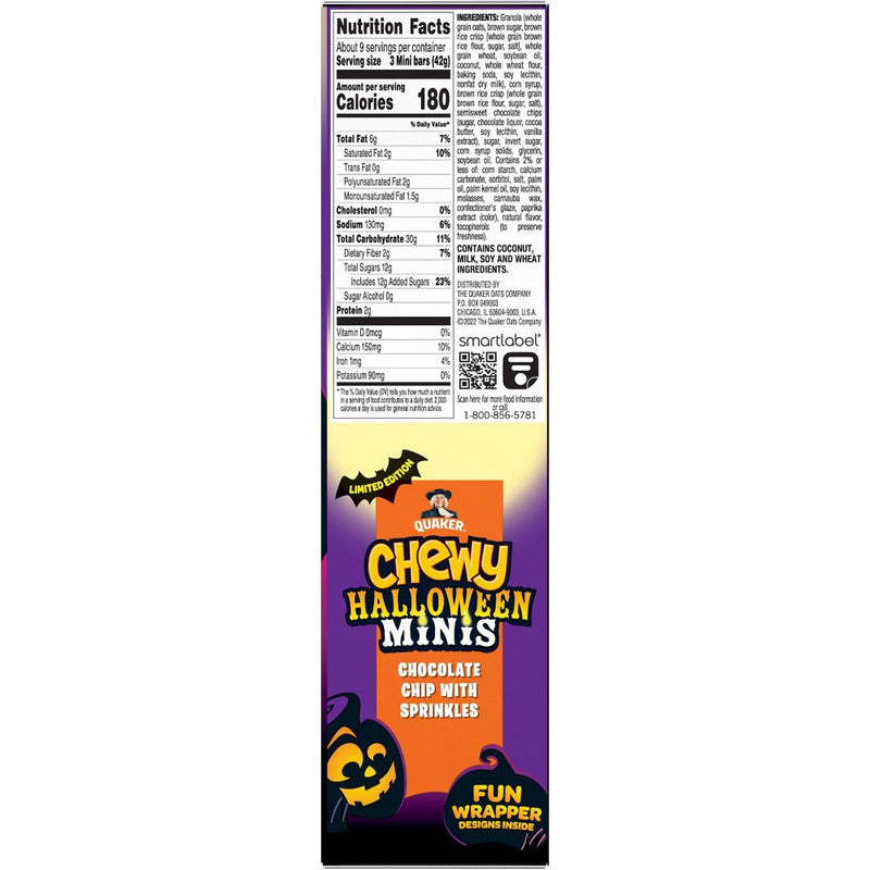 Quaker Halloween Chewy Chocolate Chip Mini's - 28ct