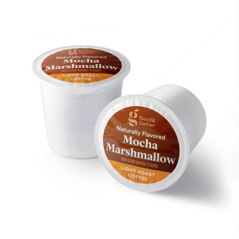 Naturally Flavored Mocha Marshmallow Light Roast Ground Coffee Single Serve - 16ct - Good & Gather