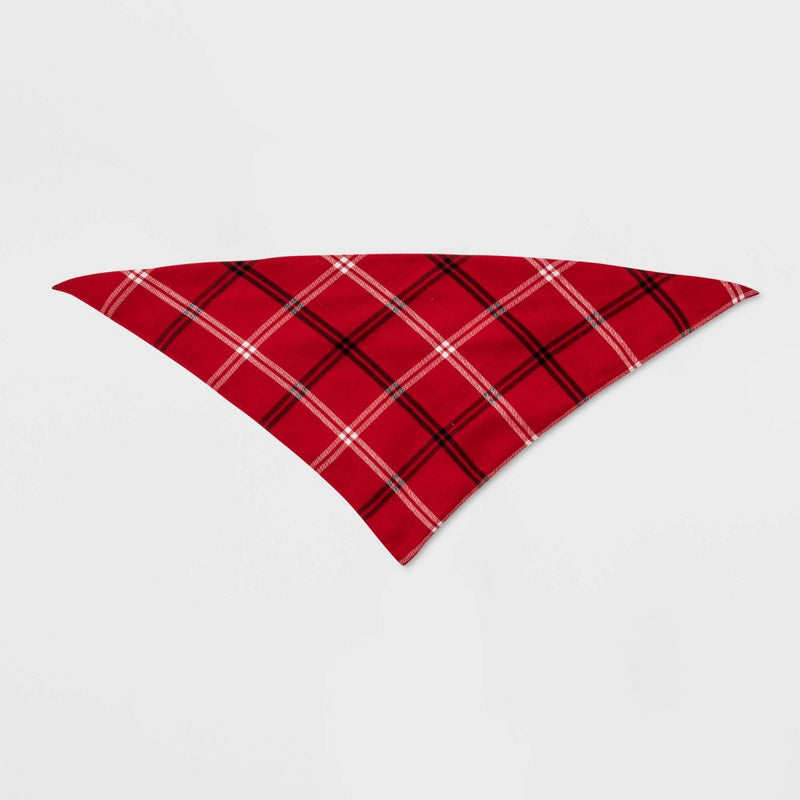 Plaid Matching Family Dog and Cat Bandana - Wondershop - Red - One Size Fits Most