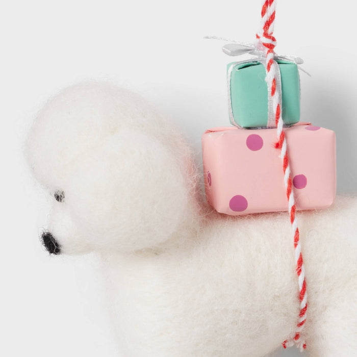 Felted Wool Standard Poodle Dog Christmas Tree Ornament - Wondershop