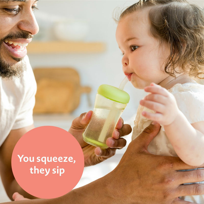 The First Years 7oz Squeeze and Sip Straw Cup - 2pk
