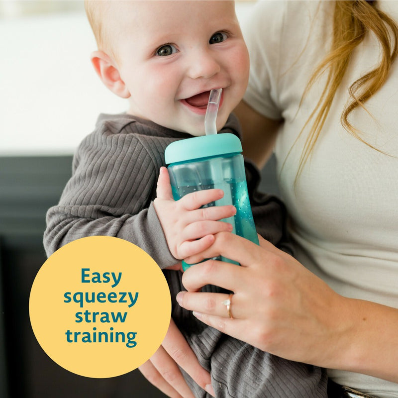 The First Years 7oz Squeeze and Sip Straw Cup - 2pk