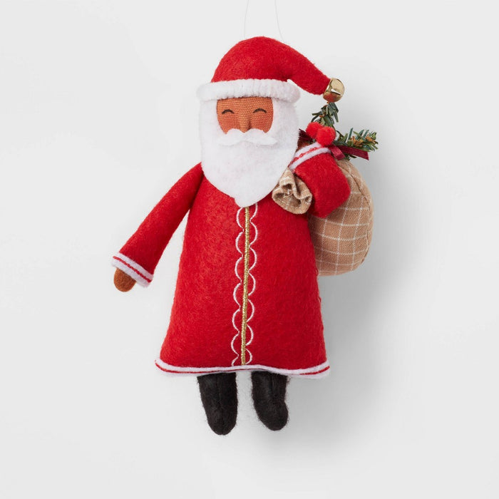 Fabric Santa with Toy Sack Christmas Tree Ornament - Wondershop